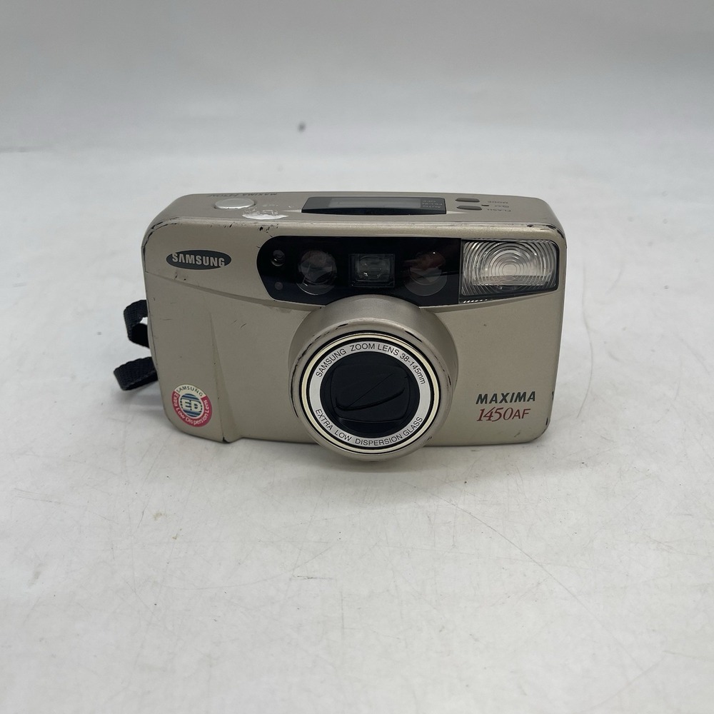 SAMSUNG Maxima 1450AF 35mm Point Shoot Film Camera Zoom Data Back Needs Battery